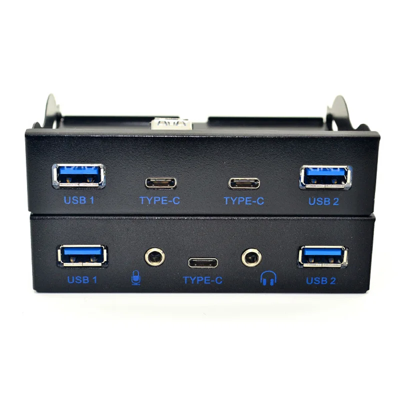 Usb-концентратор 5 портов USB 3,1 TYPE-C USB 3,0 Передняя панель HD аудио 3,5 мм разъем для наушников микрофон адаптер расширения для рабочего стола 3," ячейка для дискет