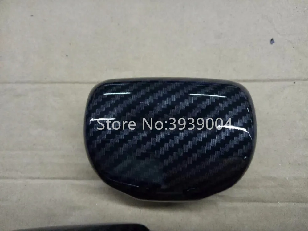 

For Honda CR-V 2017 1PC Carbon Fiber ABS Chrome Car Gear Shift Knob Sticker Panel Frame Head Cover Trim Car Styling Accessories
