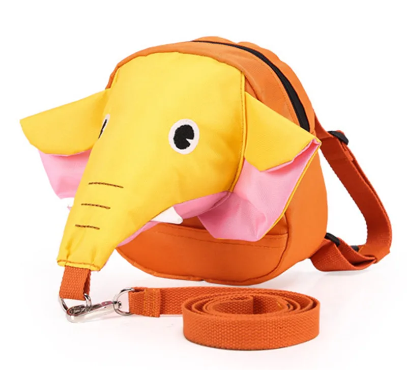От 1 до 3 лет Детский рюкзак с защитой от потери, Детская сумка с изображением слона из мультфильма, Детский рюкзак для детского сада, школьны...