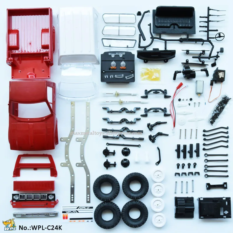 WPL C24 RC Turck 1:16 автомобильный комплект DIY машинка с дистанционным управлением 2,4G RC Гусеничный внедорожный автомобиль багги движущаяся машина RC автомобиль 4WD детские игрушки для мальчиков