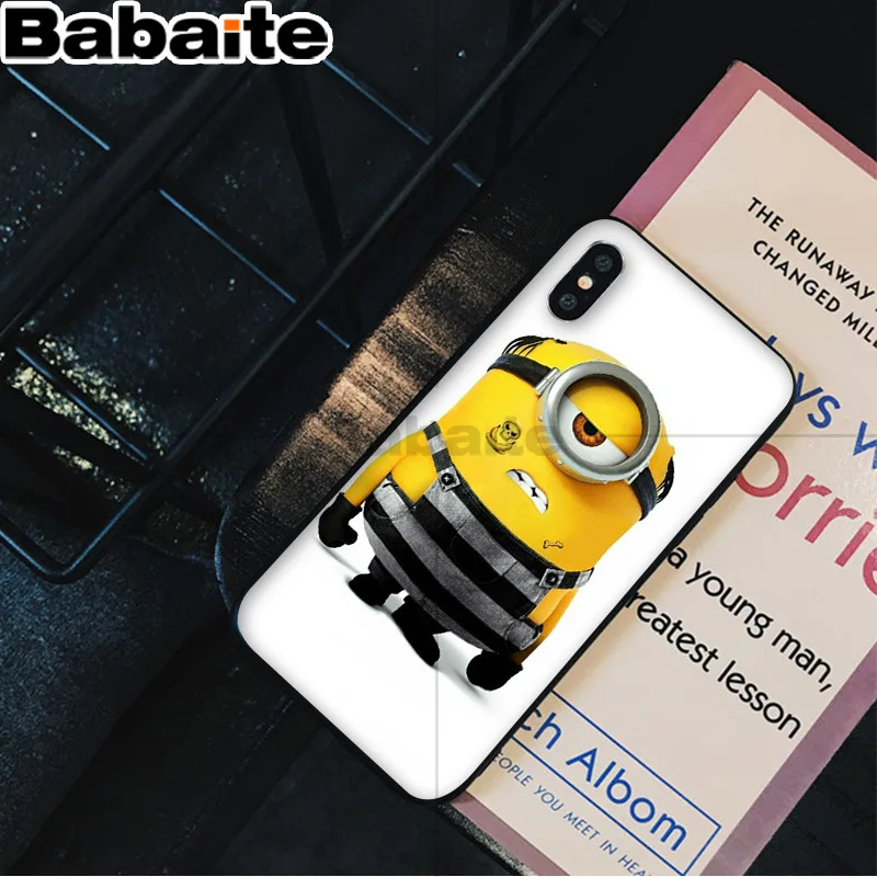 Babaite желтый Миньоны DIY Роскошный Высокий протектор на конце чехол для Apple iPhone 8 7 6 6S Plus X XS MAX 5 5S SE XR Чехол для мобильного телефона