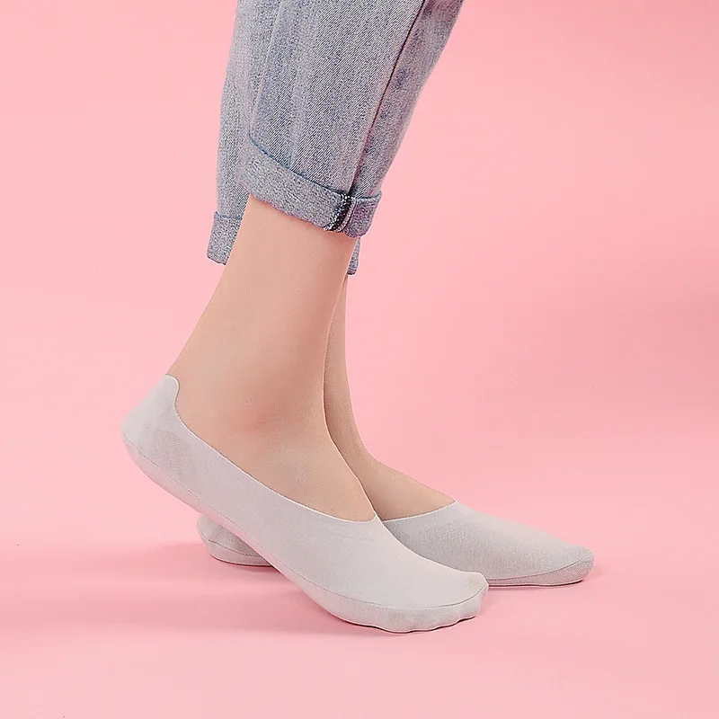 MKJC1904 MEIKAN Brand Women Invisible Socks Combed Cotton Non-slip High-Quality Fashion Soft Breathable Girl Sox Slippers Summer