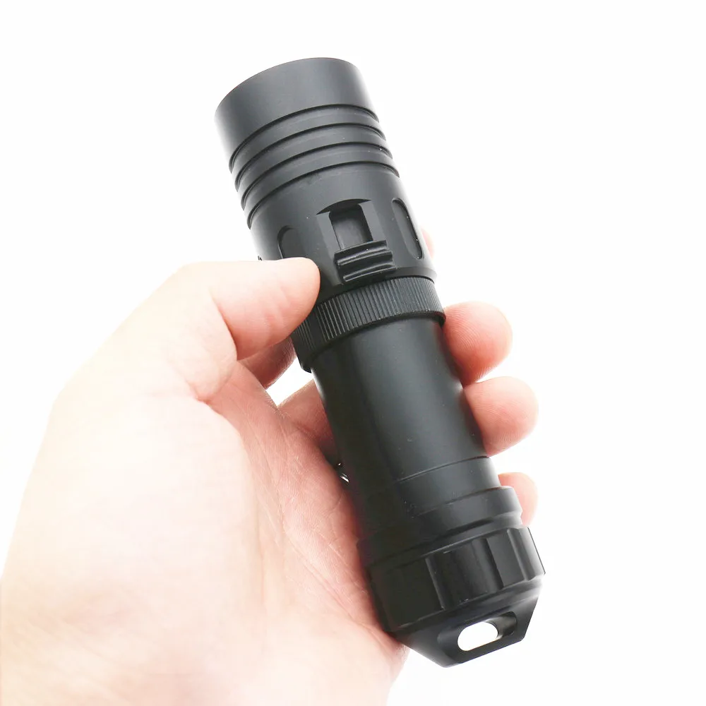 Водонепроницаемый IPX8 фонарик для дайвинга светильник светодиодный фонарь