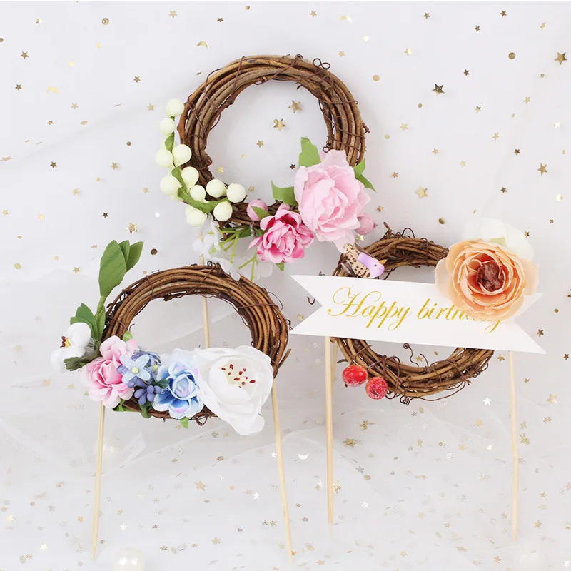 Diy буквы торт Toppers украшения кекс держатель товары для цветов первого дня