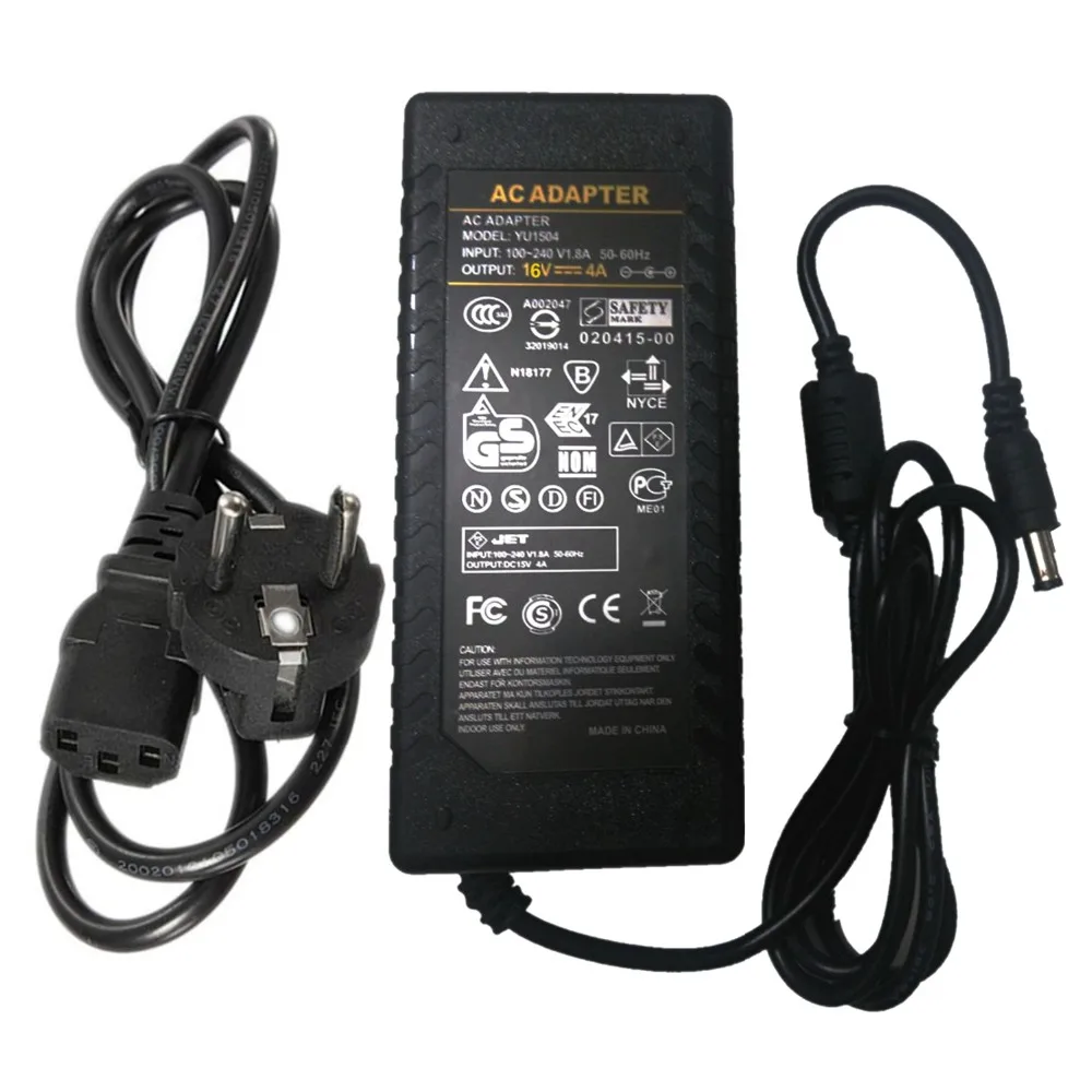 16V 4A AC адаптер питания для Panasonic 2.5A 2.8A 3.75A 4.06A зарядное устройство с кабелем