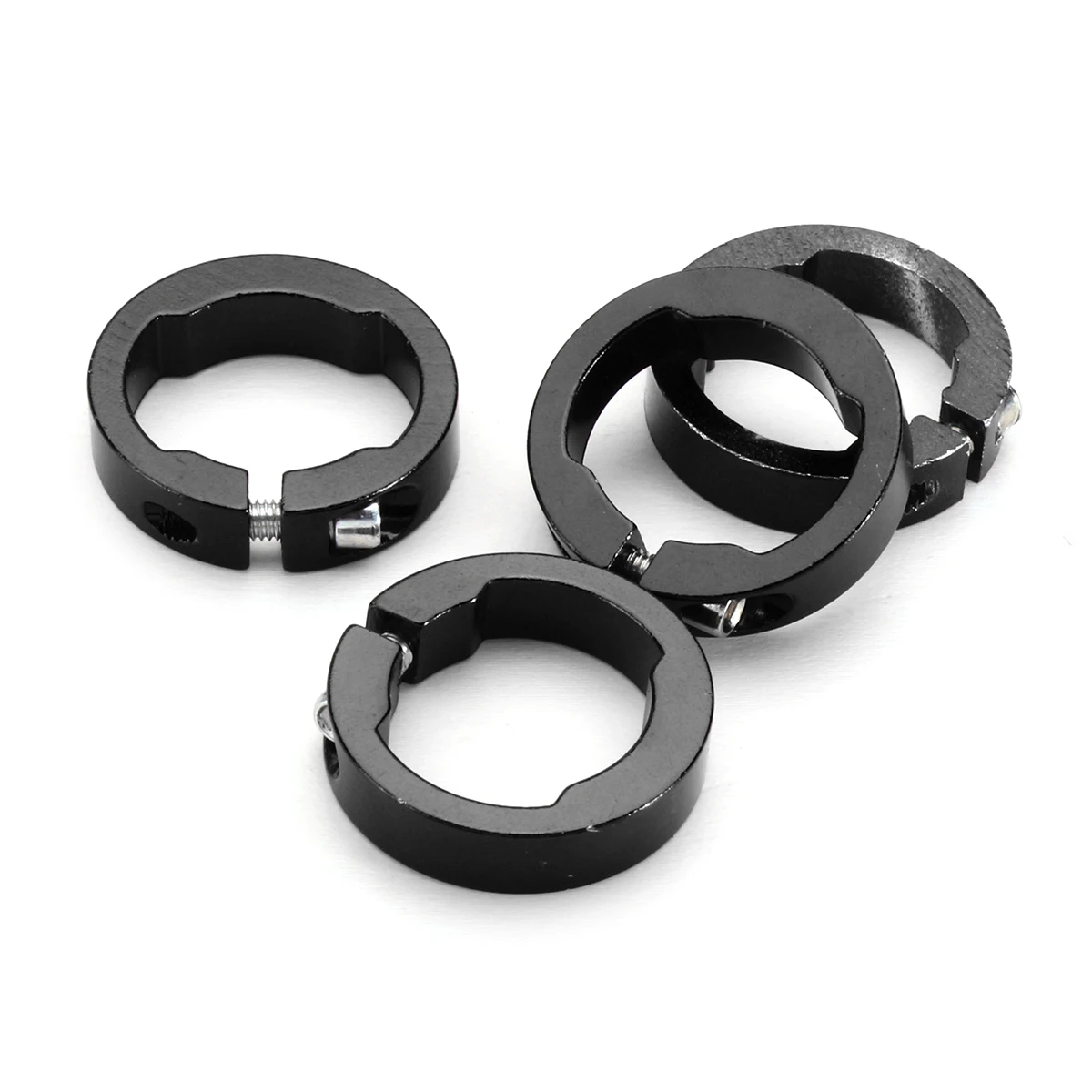 Black 12mm 4 шт. Велосипедное кольцо для захвата сплав замена замка на стопорных колец 8/12 мм для рукоятка ручки MTB руль для велосипеда, Запчасти - Цвет: Black 12mm