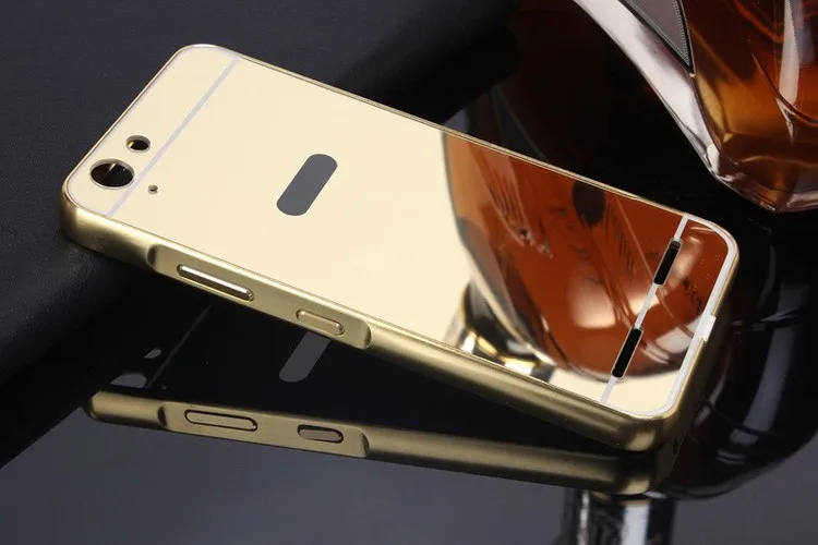 Для Coque lenovo Vibe k5 чехол K5 plus K5plus Зеркальный Алюминиевый корпус металлическая рамка акриловая задняя крышка для lenovo K5 Plus чехол A6020