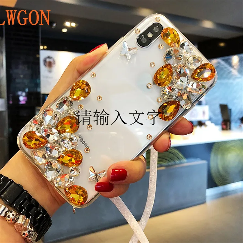 Смешанные цвета большой алмаз отправить Мода ремешок чехол для iphone 5 6 7 8 5S 6s xs xr max |
