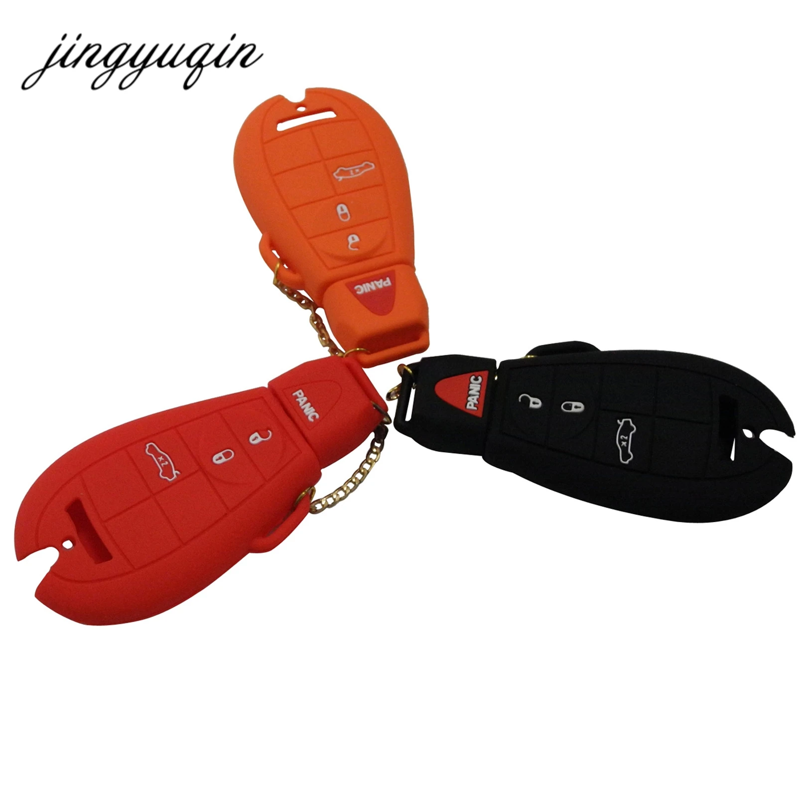Jingyuqin 30 шт./лот силиконовый чехол для fiat Chrysler 300 Dodge JCUV Ddart Jeep Grand Cherokee Compass 4 кнопки