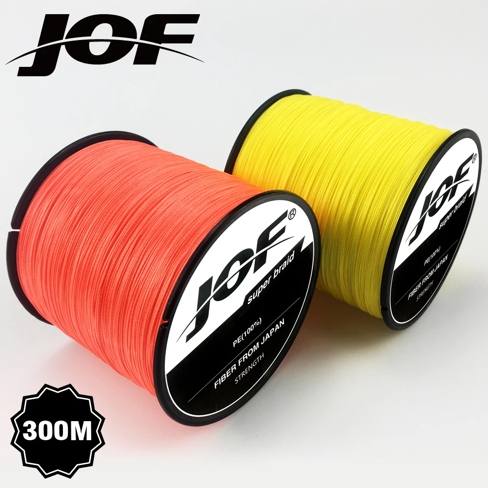 300 м JOF Фирменная суперпрочная многонитевая плетеная рыболовная леска 100% PE от 18 до
