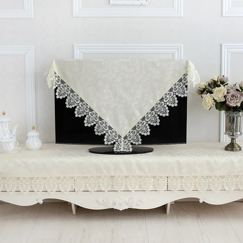 Embroidered Waterproof Oilproof Tablecloth European Lace Coffee Table Cloth Chair Cover Cushion Round Covered Towels | Дом и сад