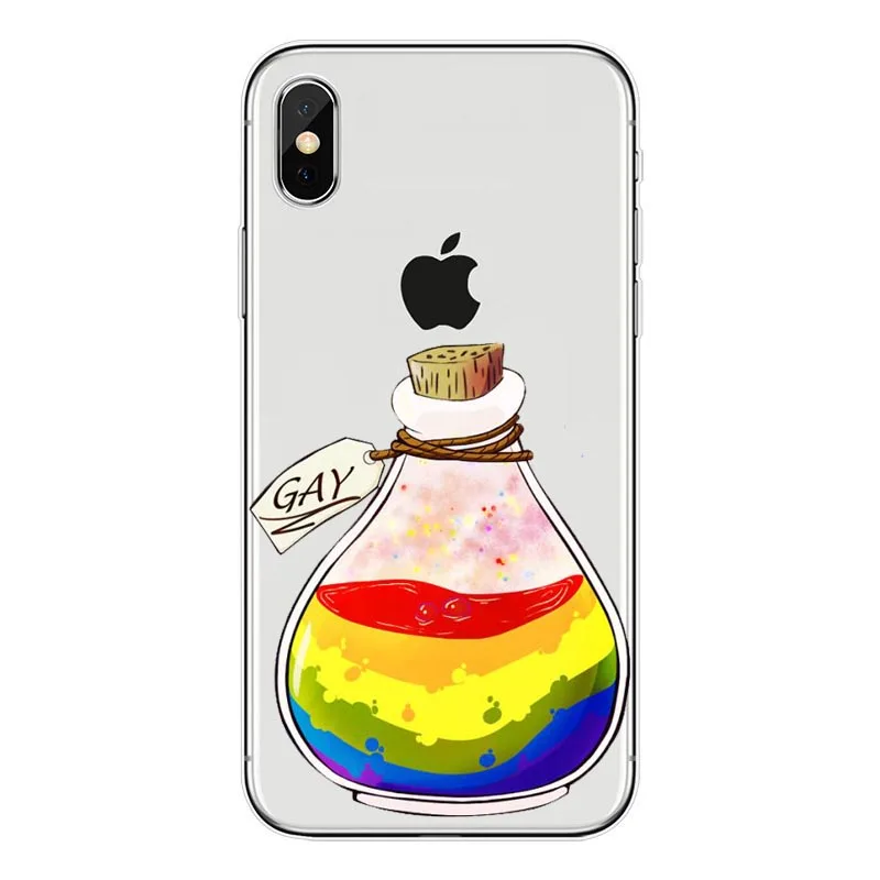 Силиконовый чехол для телефона Iphone 11Pro Max 8 7 6s 8Plus XS MAX геев лесбиянок ЛГБТ Радужный