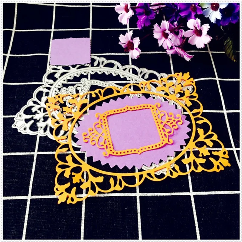 Рамка штампы цветок границы умственная резка новые рождественские трафареты DIY
