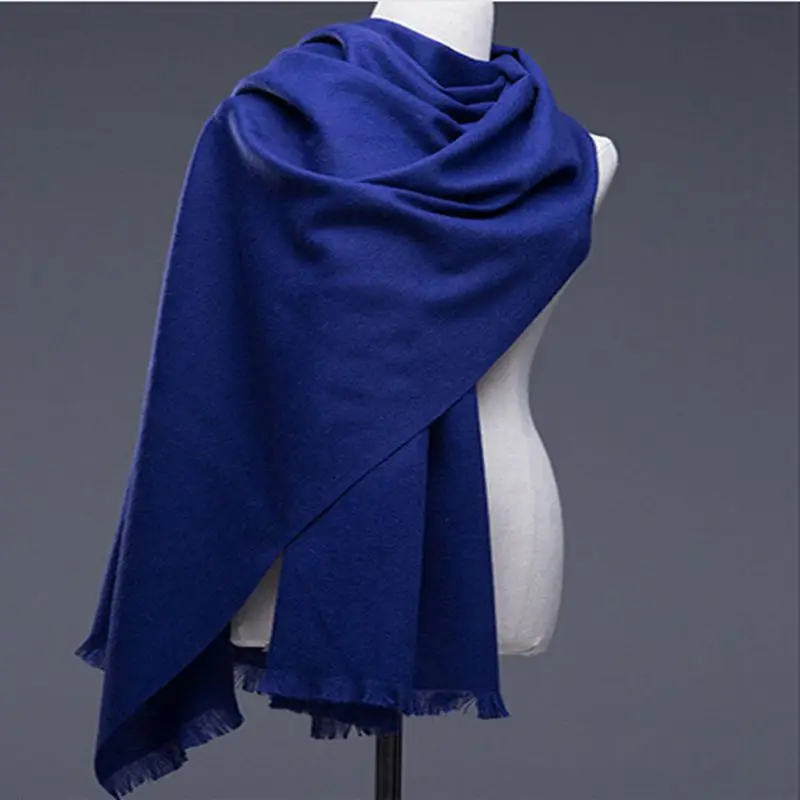

Winter Scarf Women 100% Pure Wool Scarves & Wraps Shawl Cape Ladies Fashion Thicken Big Warm Scarves 200x70cm