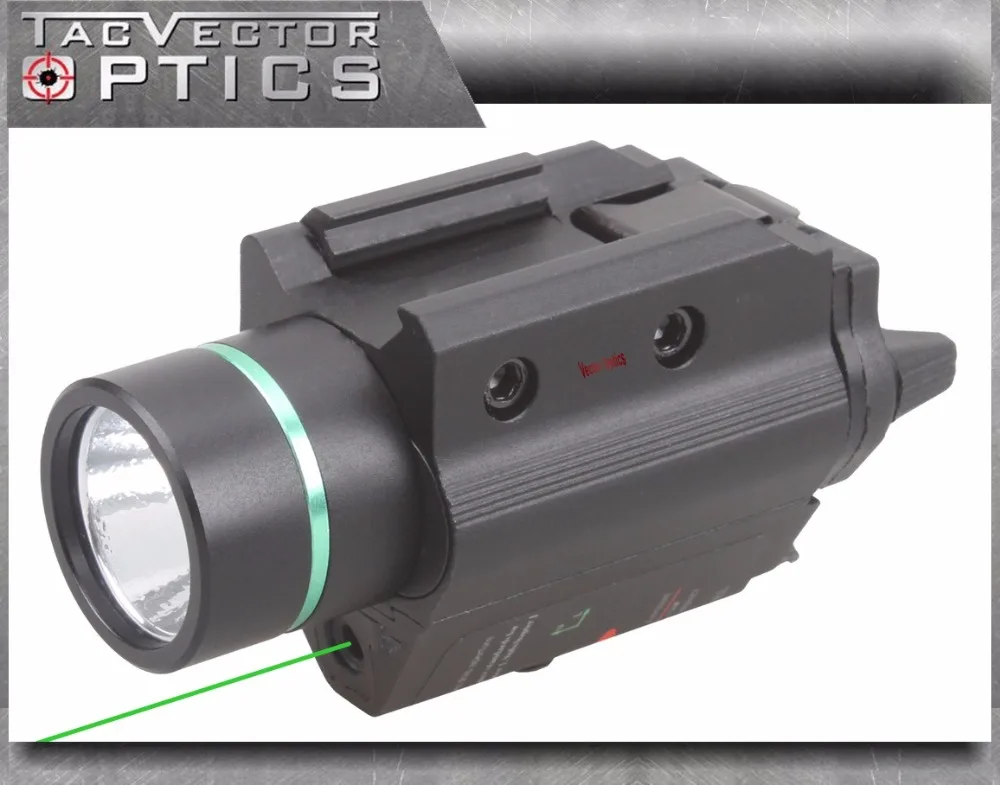 Векторная оптика тактический пистолет светодиодный фонарик зеленый лазер
