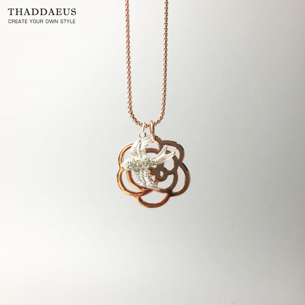 Ожерелье из звеньев Ласточки и розы 2017 новая цепочка модные ювелирные изделия в