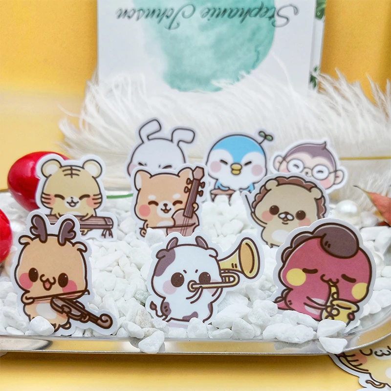 

20/40pcs Creative Cute Funny Cartoon Small Animal Collection Stickers Laptop Skateboard Bicycle Car DIY Waterproof Stickers
