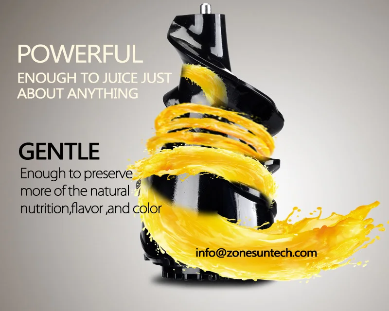 ZONESUN лучшие товары в мире низкоскоростной экстрактор сока для фруктов овощей