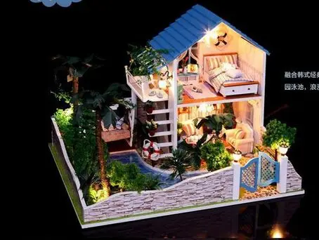 Креативный подарок ко Дню Святого Валентина 2 этажа мечта сад дом DIY Миниатюрная