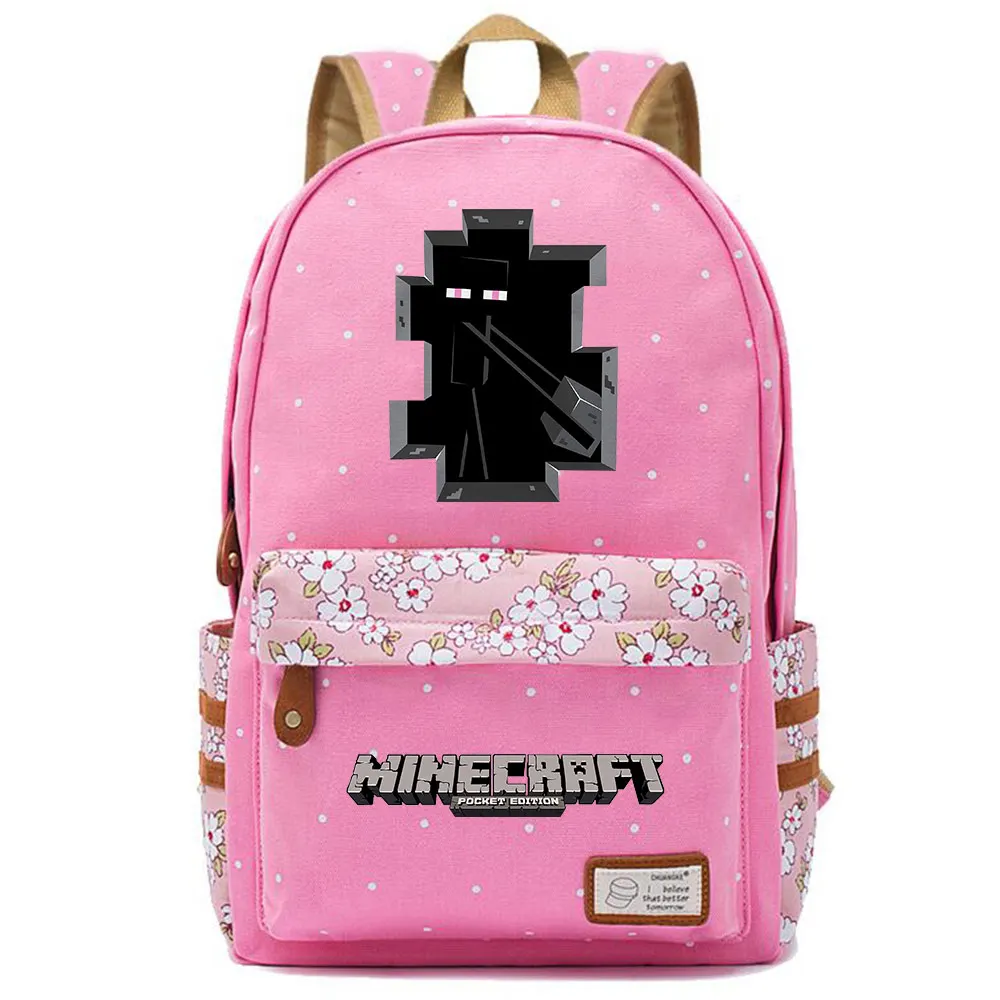 Игры плед глаза MineCraft криперы цветы точка мальчик девочка школьная сумка для
