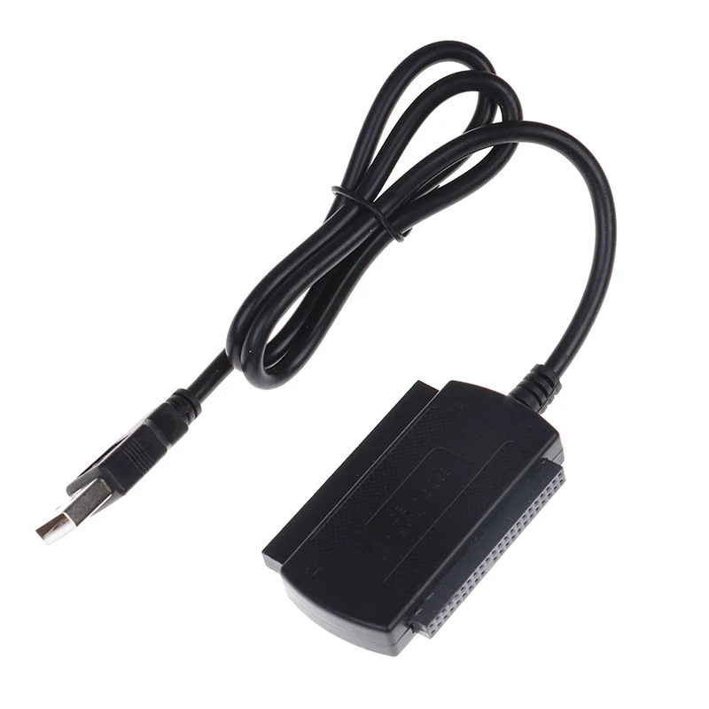 1 Set USB 2.0 To IDE SATA S ATA 2.5 &quot3.5&quot HD HDD Hard Drive Adapter Converter + Power Cable US EU Plug and play|Компьютерные