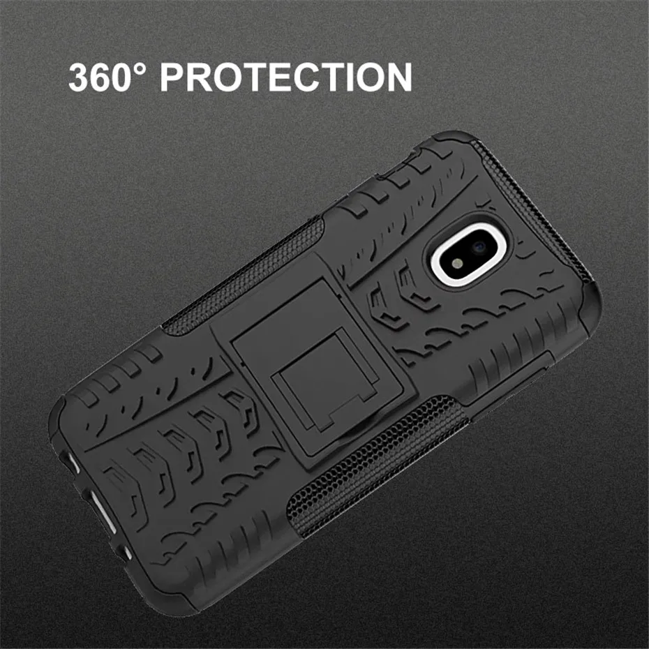 Thouprt Shockproof Case For Samsung Galaxy J3 J5 J7 2017 Stand Hard Cover Cases 2018 Pro J730 J530 J330 | Мобильные телефоны и