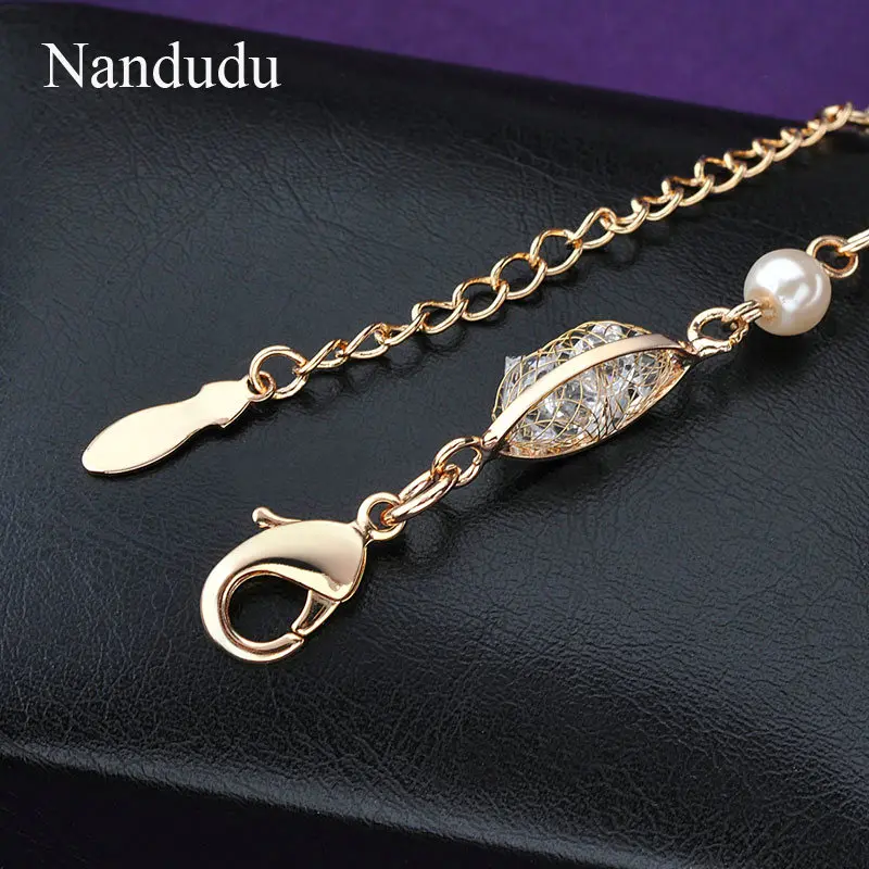 Nandudu модные Провода чистая австрийский хрусталь браслет-цепочка Новое