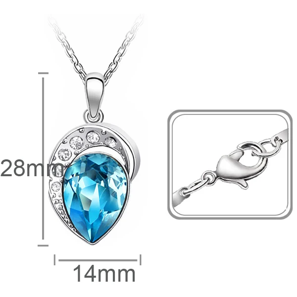 Женский ювелирный комплект из колье и серёг с австрийским кристаллом|necklace earrings
