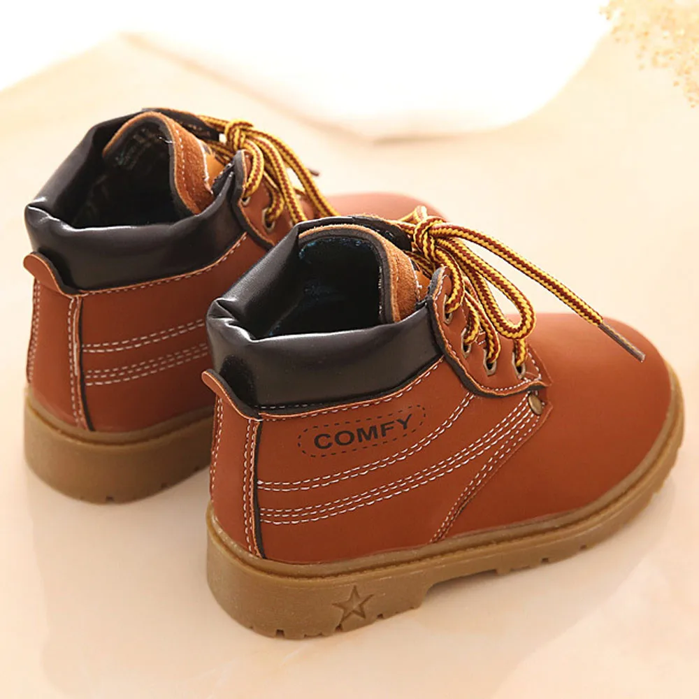 Обувь для мальчиков и девочек армейские кроссовки Martin детские зимние Утепленные