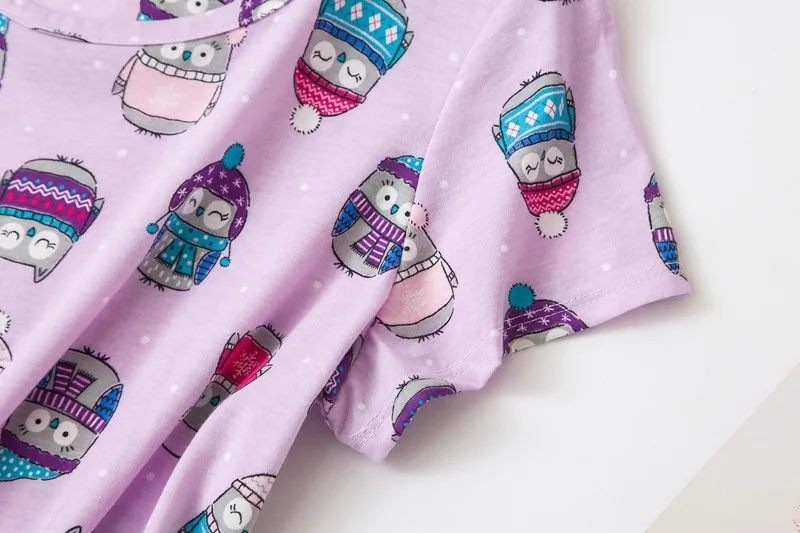 Симпатичная мультяшная Сексуальная женская ночная рубашка, летняя, короткий рукав, хлопок, пижама, женские ночные рубашки, плюс размер, 90 кг