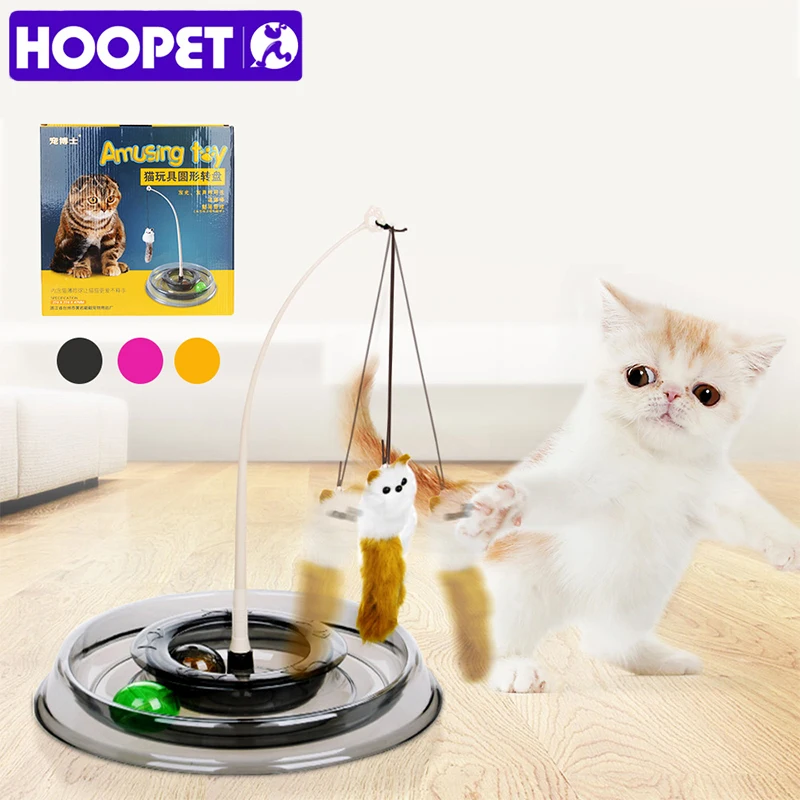 HOOPET кошка игрушка круглый игрушечный поворотный стол Кот Прорезыватель с