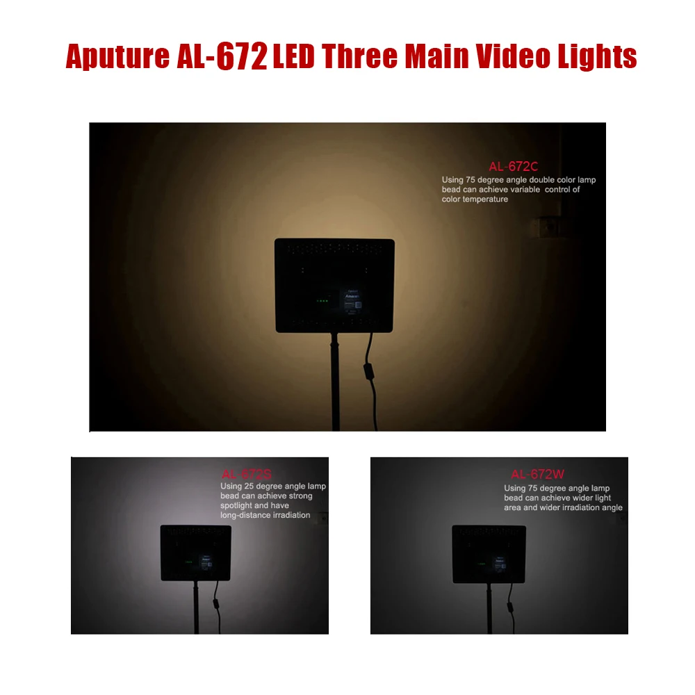 Aputure HR672 Серия комплект 2 шт. HR672W и HR672S HR672C затемненная Светодиодная панель для