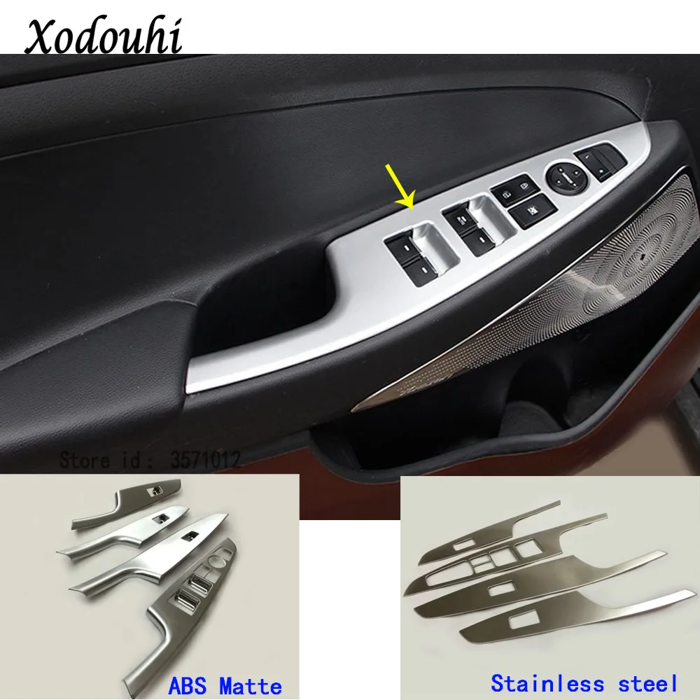 Высокое качество для hyundai Tucson автомобильные поручни подлокотник двери окна стекло переключатель панель отделка палка рамка Молдинг