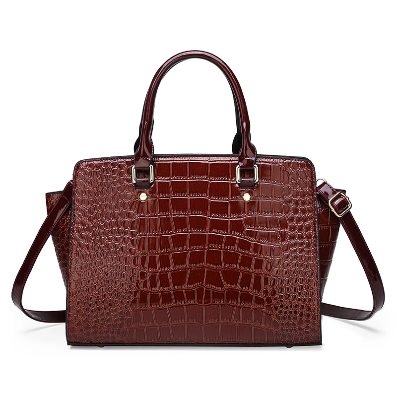 Toposhine Women Handbags Crocodile Pattern Luxury Bags Fashion Lady Shoulder Crossbody Female 2019 Big Tote bags | Багаж и сумки