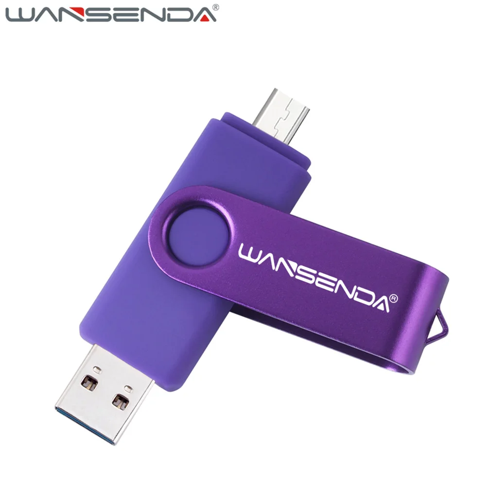 WANSENDA USB флешка 2 в 1 OTG флешки 128 Гб 64 ГБ 32 16 8 4 usb 0 micro Memory stick Android телефон ручка