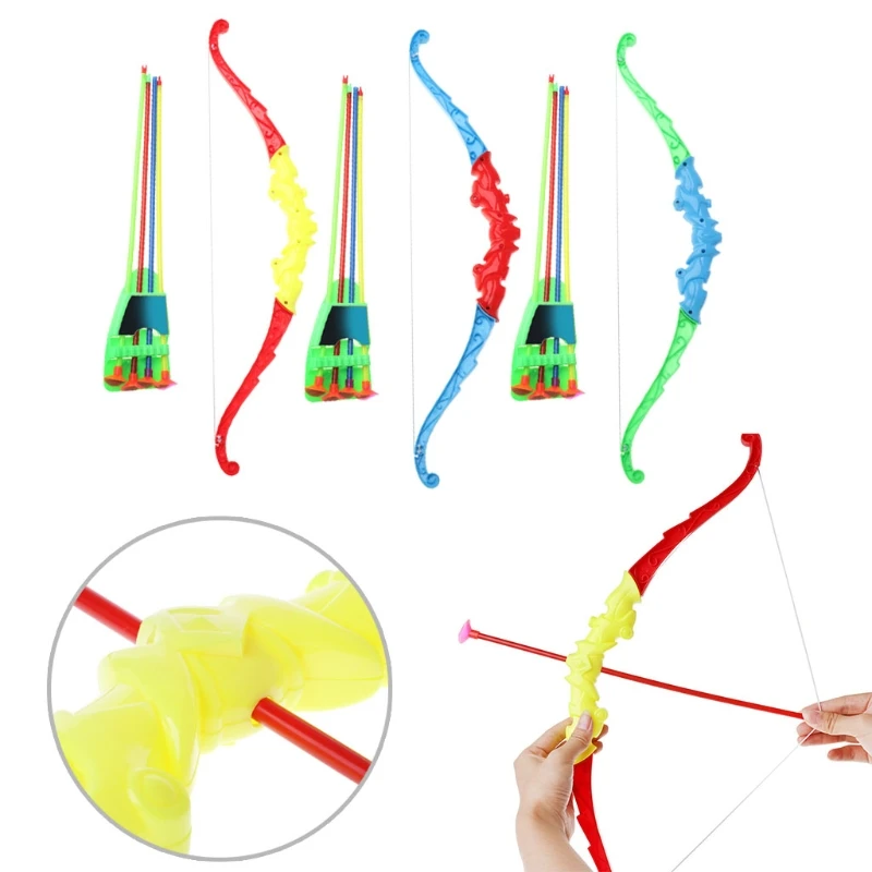Спорт на открытом воздухе стрельба из лука игрушка лук с 4 шт Мягкие стрелы