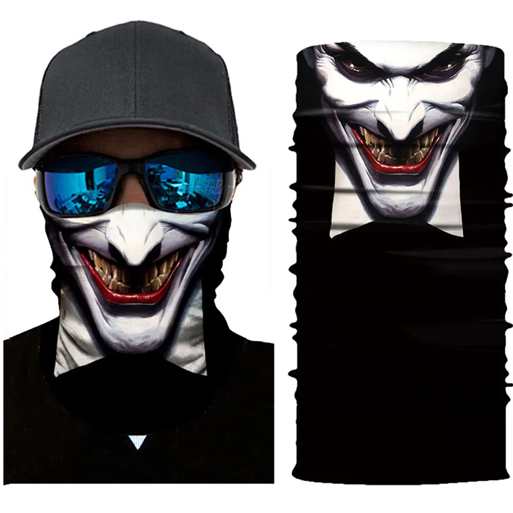 Бандана с 3D рисунком скелета черепа бесшовная для мужчин и женщин | Спорт