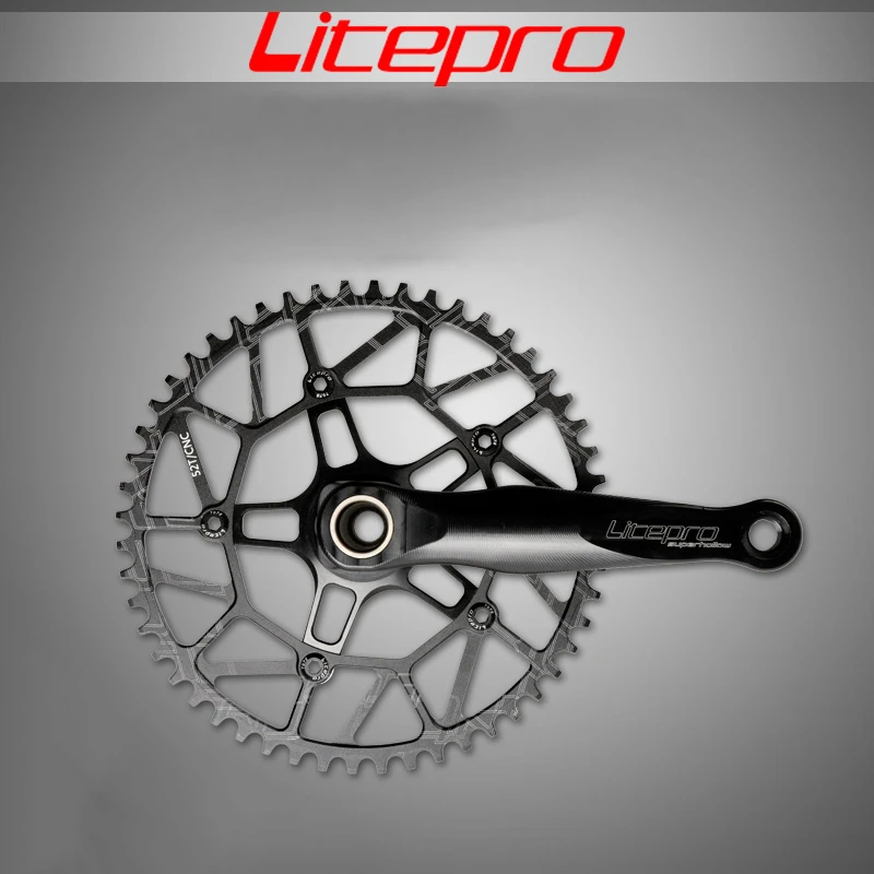 Litepro супер полый бензиновый круг с ВВ складной велосипед коленчатый набор Одна