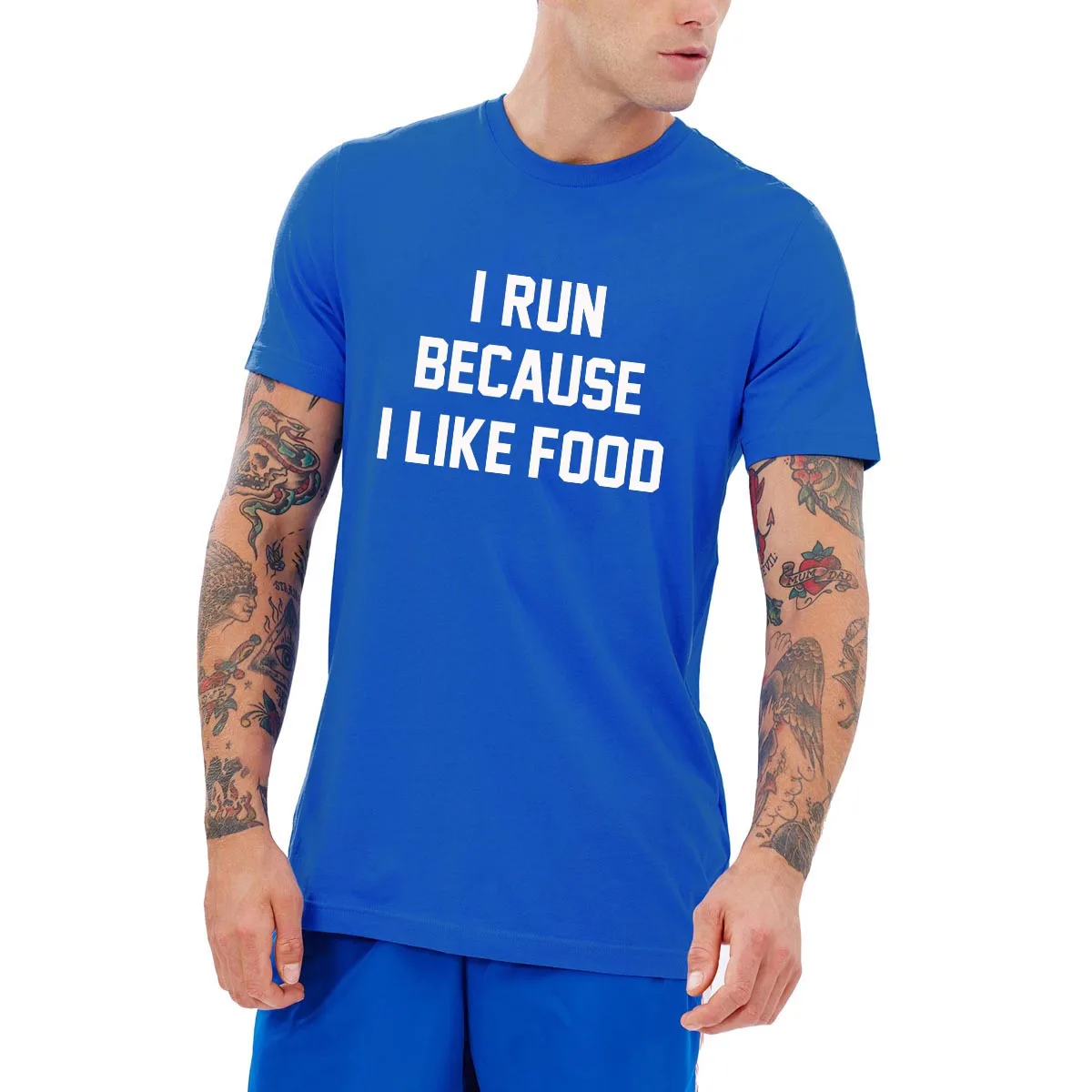 Потому что мне нравится летняя футболка с коротким рукавом Мужская модная |