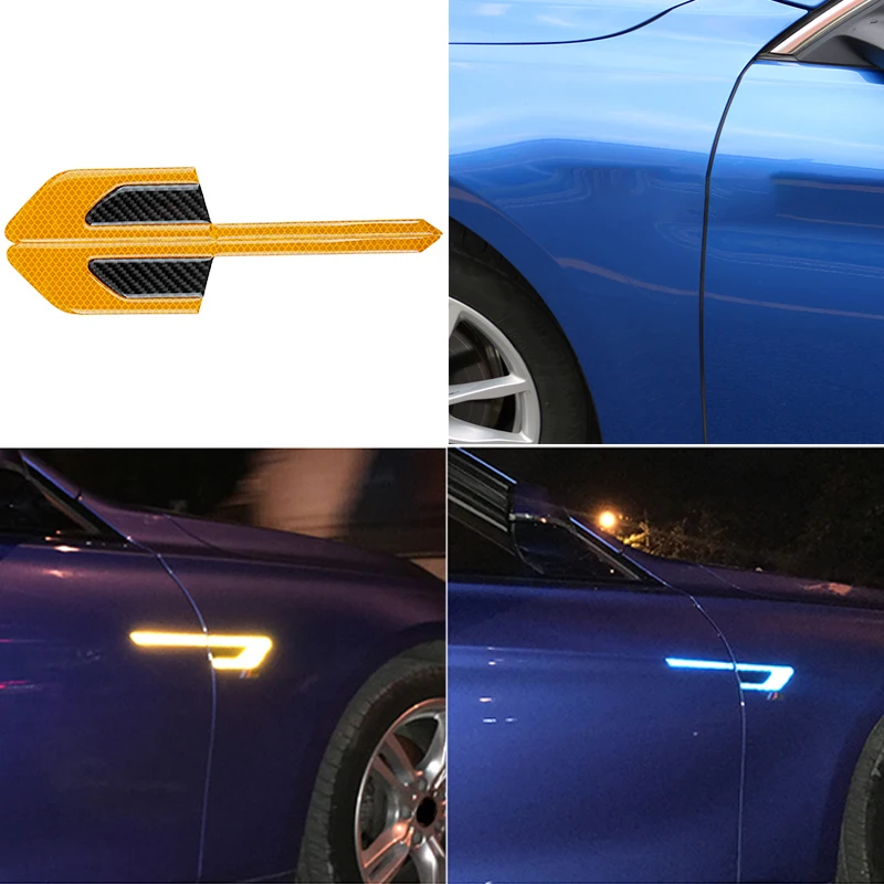 2 шт. крепления светоотражающей полоски Автомобильные наклейки отражающие ленты