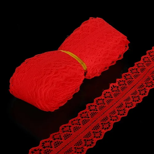 28mm Red 5 ярдов/партия, 5/"(15 мм), кружевная лента, двусторонняя ручная работа, вышитая сетка, кружевная отделка, ткань, лента, сделай сам, швейная юбка, аксессуары - Цвет: 28mm Red