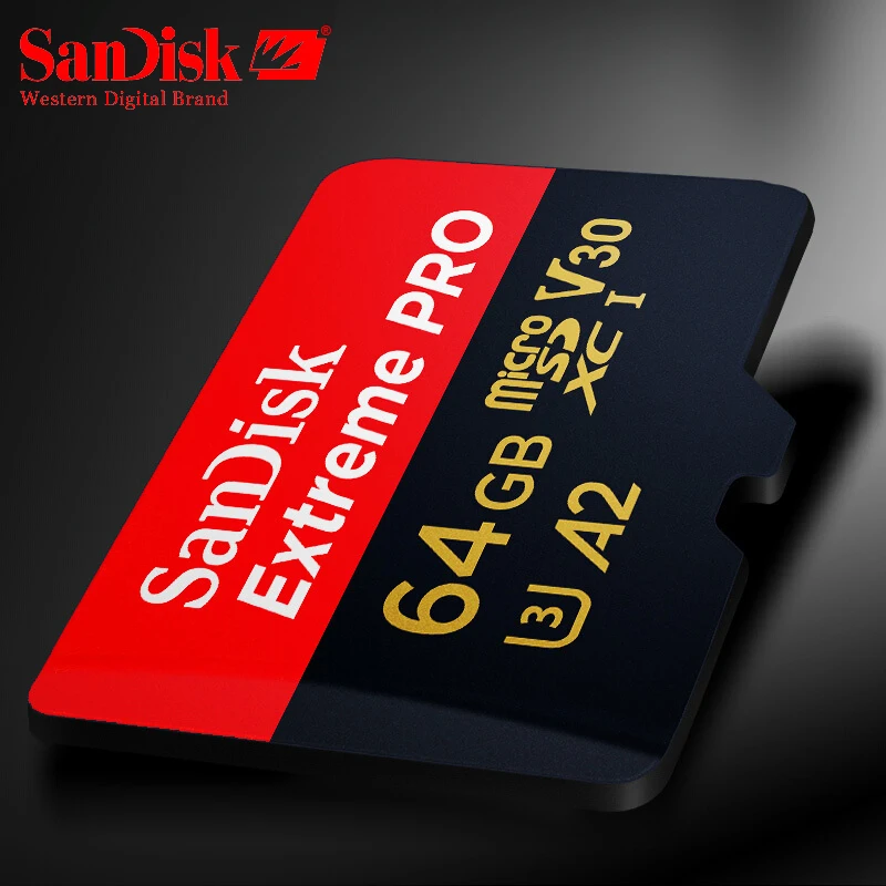 Карта Micro SD Sandisk Extreme Pro карта памяти TF до 170 Мб/с A2 V30 U3 64 ГБ 128 с переходником на |
