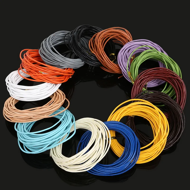 5M 1.5mm 100% Real Leather Jewelry Cord String Beading Cords DIY Accessories for Necklace Bracelet Material Supplies | Украшения и