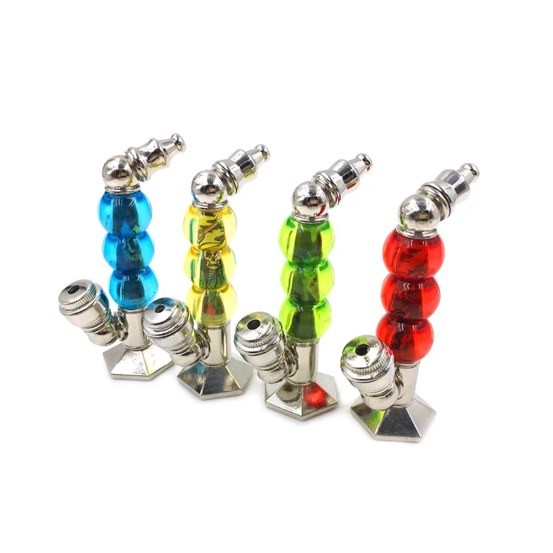 

New type of metal pipe plastic Mosaic tobacco pipe, polygonal base of creative tobacco pipe, free delivery, sending mesh pieces