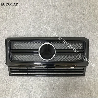W463 передняя решетка g63 g65 для G500 G55 G63 G65 ABS G calss решетка Материал для всех G вагонов черный и белый цвет 2010~ год - Цвет: Черный