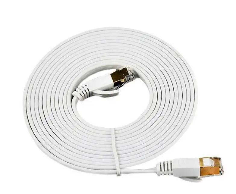 Cat7 Ethernet с плоским экраном экранированным (STP) без Snagless Rj45 соединительный сетевой