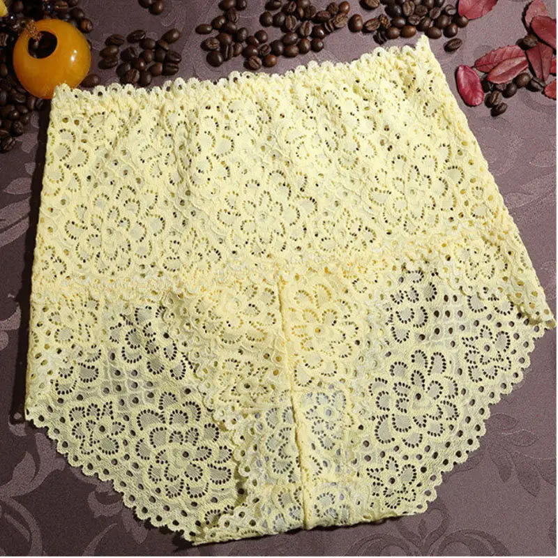 2018 Sexy Underwear Women Lace Transparent Women`s Abdomen Ladies Modal Briefs High Waist Female Seamless|Женские трусики| |