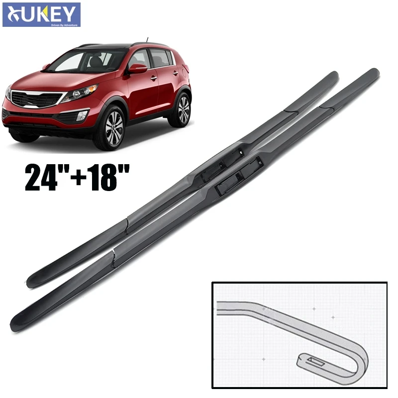 Щетка стеклоочистителя Misima 24 ''+ 18'' для Kia Sportage 2011 2012 2013 2014|Стеклоочистители|