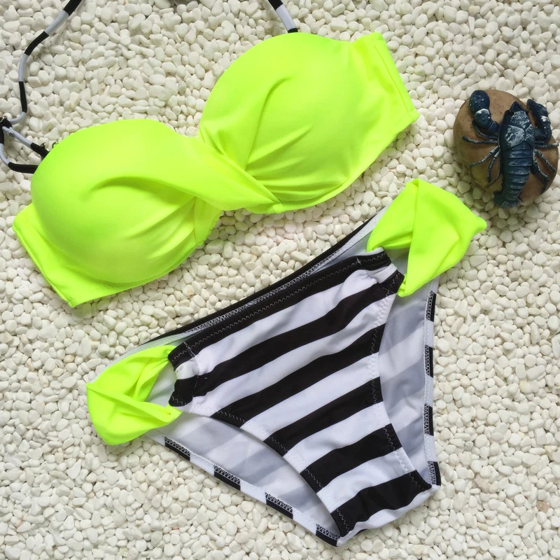 Купальники Бикини 2017 Лето Сексуальные Женщин Купальник Неопрена Push Up комплект