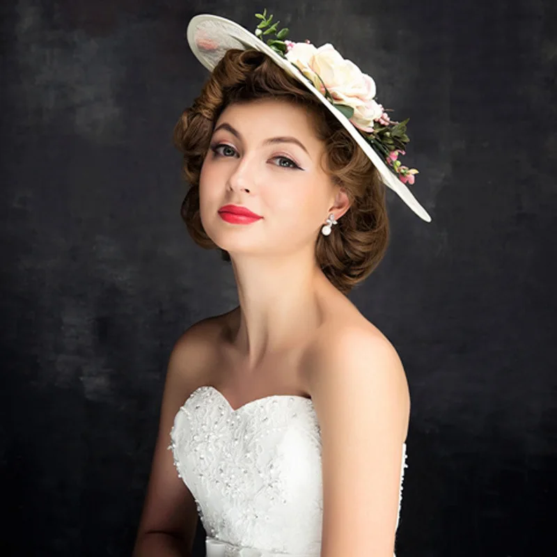 The new bride hat headdress flower accessories Korean fashion handmade headdress. |